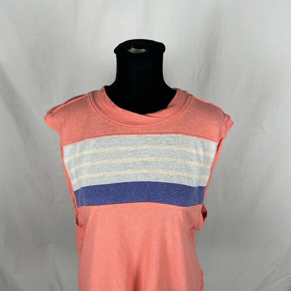 We the Free FP Peach Stripe Muscle Tank - Women’s L - Picture 2 of 7